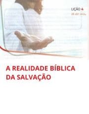 Lição 04: A Realidade Bíblica da Salvação | 2° Trimestre de 2024 | EBD JOVENS